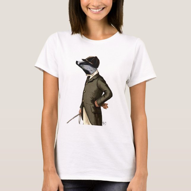 T-shirt Badger The Rider Portrait (Devant)