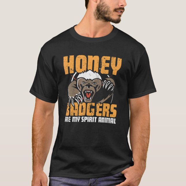 T-shirt Badgers de miel Mon esprit Animaux Miel Badger (Devant)