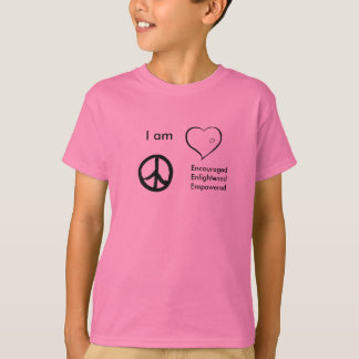 T-shirt badine la paix de T-shirt, amour