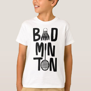 T-shirt Badminton cool Art minimal, Volant de badminton et