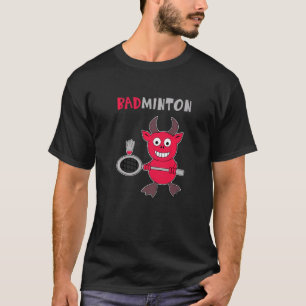 T-shirt Badminton Diable Badminton Joueur Shuttlecock Spor