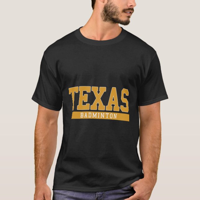 T-shirt Badminton du Texas (Devant)