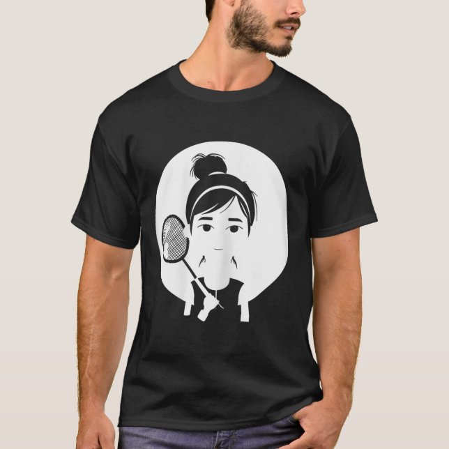 T-shirt Badminton Girl Shuttle Player For Girls  (Devant)