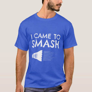 T-shirt Badminton Humor Smash Shuttlecock Birdie Sport gif