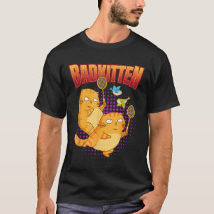 T-shirt Badminton I Badkitten Cat I Badminton Racket Shutt