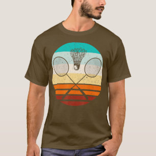 T-shirt badminton joueur vintage