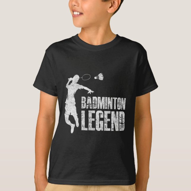 T-shirt Badminton Legend Racket Shuttle Joueur Badminton (Devant)