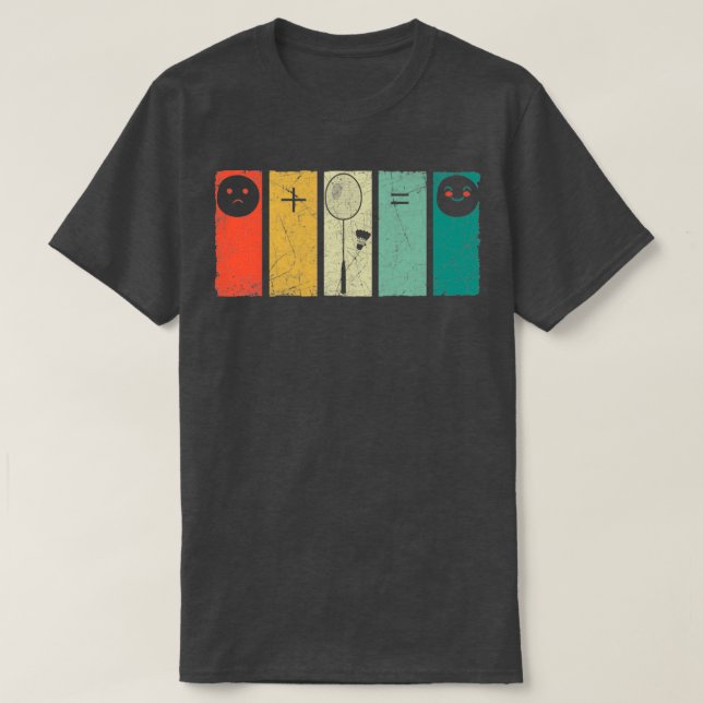 T-shirt Badminton Love Happy Team Player Coach Funny T (Design devant)
