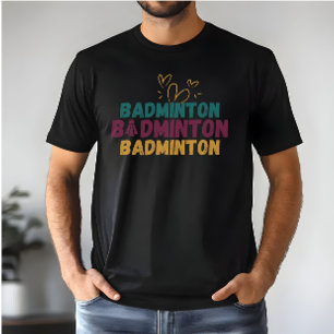T-shirt Badminton Lover - Cute Shuttlecock & Hearts