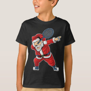 T-shirt Badminton Noël Dabbing Santa Claus avec Shutt