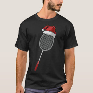 T-shirt Badminton Racket Joyeux Noël slogan Casquette hob