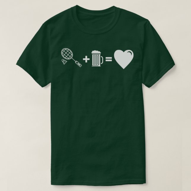 T-shirt Badminton salue Mug of Beer Athlete Idée cadeau T (Design devant)
