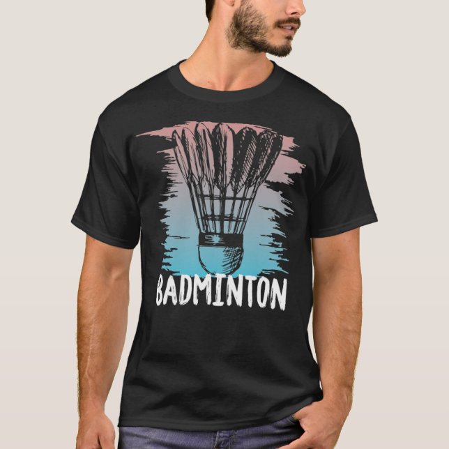 T-shirt badminton shuttlecock drôle sport raquette cadeau  (Devant)