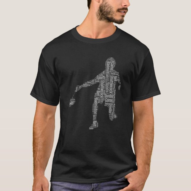 T-shirt Badminton Shuttlecock Player 3 (Devant)