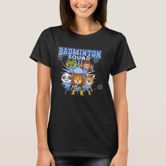 T-shirt Badminton Squad Animal Badminton Racket Sports