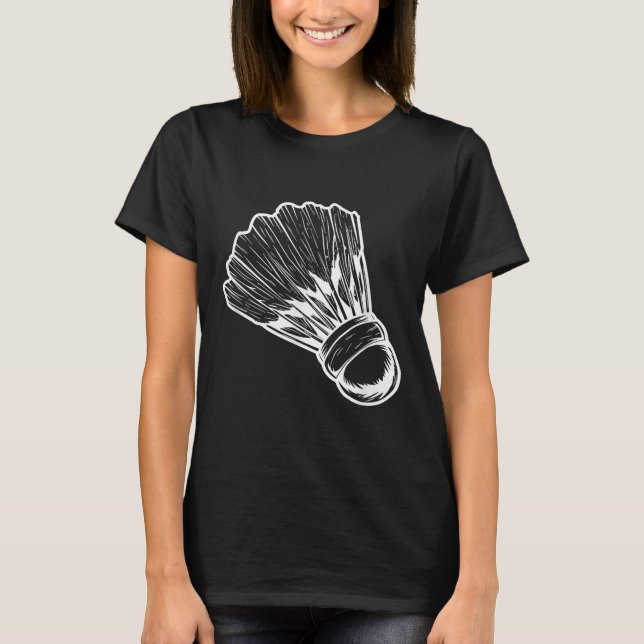 T-shirt Badmintonist Volant de badminton Sketch (Devant)