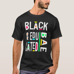 T-shirt BAE Noir et instruit Black Pride Noir Histoire M