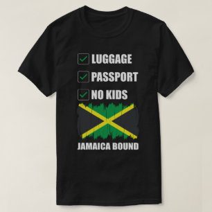 T-shirt Bagages Passeport Pas Enfants Jamaïque Libre Coupl