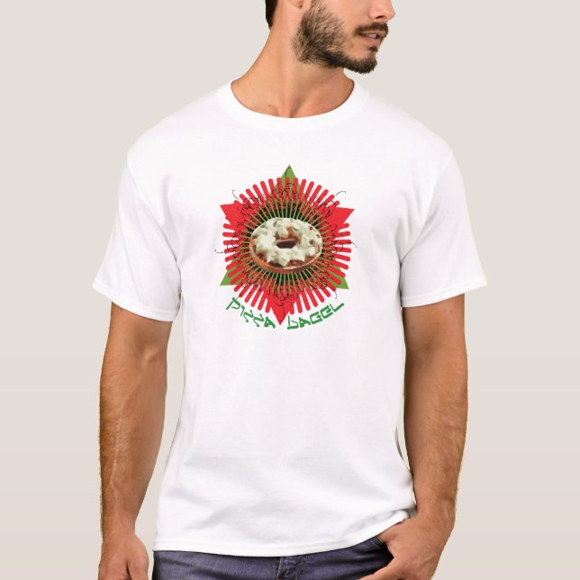 T-shirt Bagel de pizza : Italien juif (Devant)