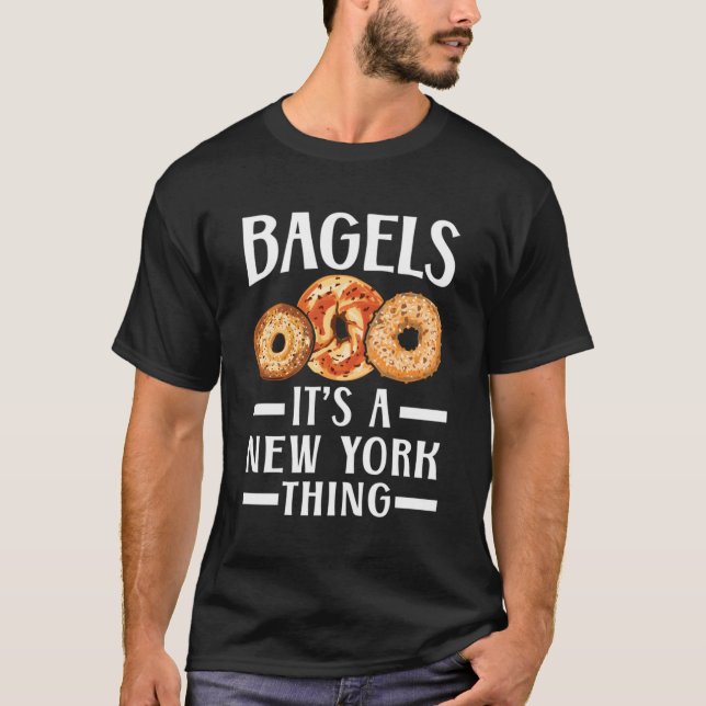 T-shirt Bagels C'Est Une Chose New York Nourriture Bagel J (Devant)