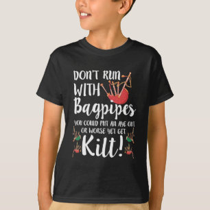 T-shirt Bagpipe Citation Kilt Music Scotland Bagpiping Hum