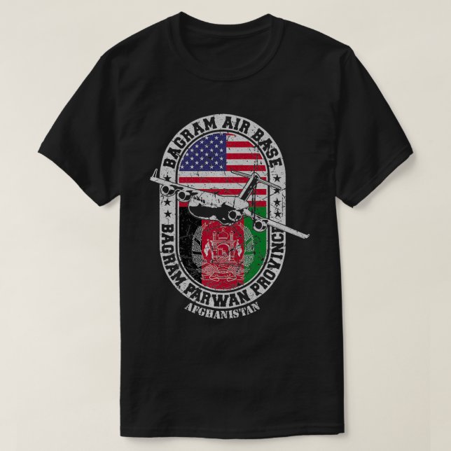 T-shirt Bagram Air Base Airfield USAF Afghanistan Premium (Design devant)