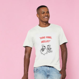 T-shirt "Bague, bonjour ?" 2 Skeletons dessinés