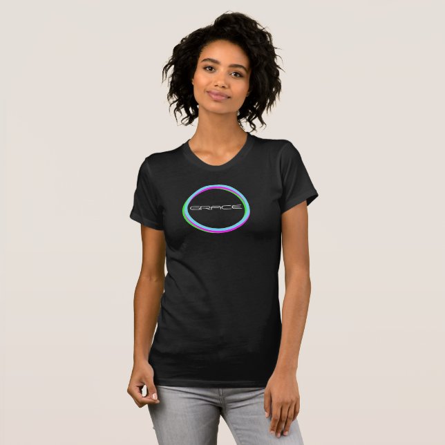 T-shirt Bague circulaire néon Grace Logo Foi (Devant entier)