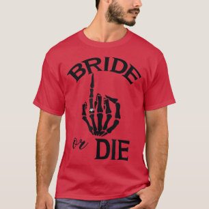 T-shirt Bague De Mariage À Mains De Squelette De Mariée Dr