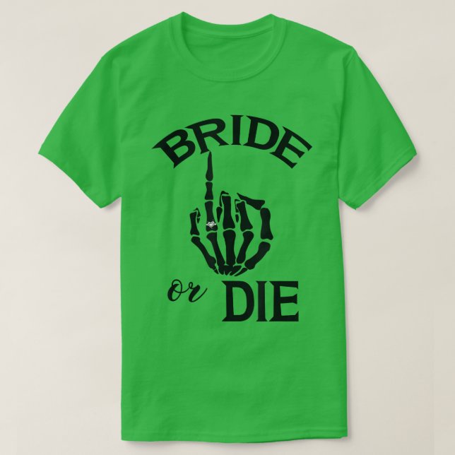 T-shirt Bague De Mariage À Mains De Squelette De Mariée Dr (Design devant)