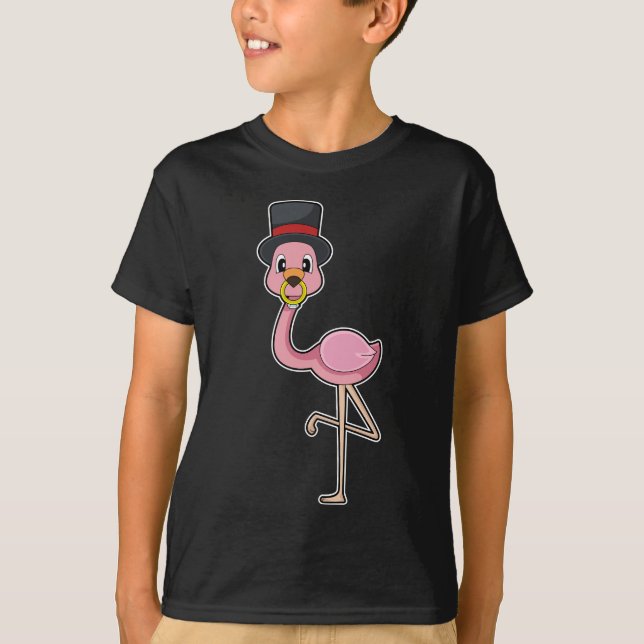 T-shirt Bague de mariage Flamingo Toilettage Mariage (Devant)