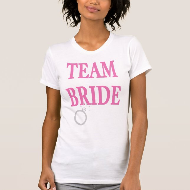 T-shirt Bague de mariée d'équipe (Devant)