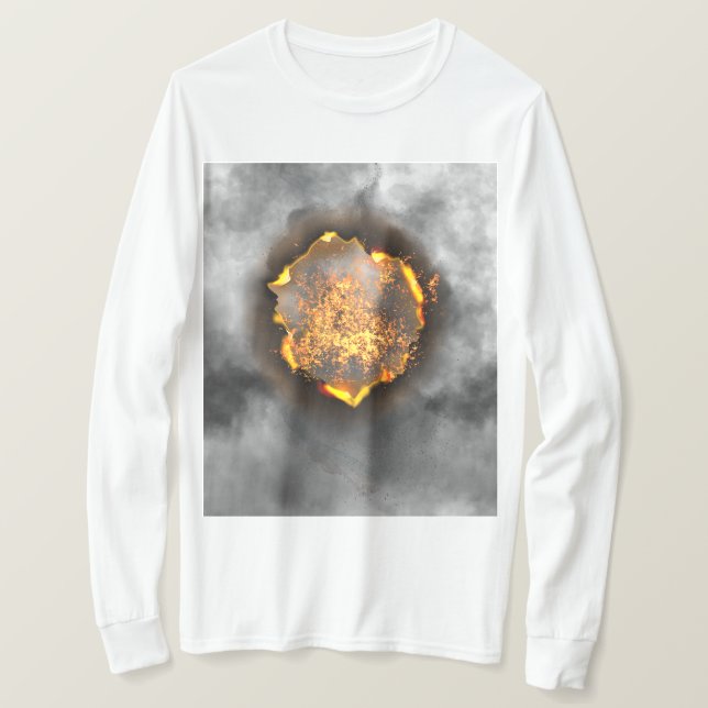 T-shirt Bague d'incendie brûlée (Design devant)