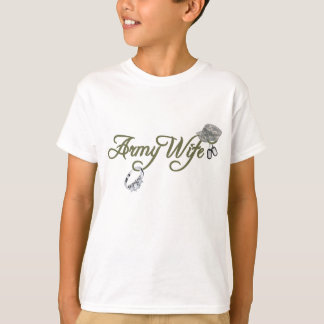 T-shirt bague femme de l'armée, étiquette de chien, casque