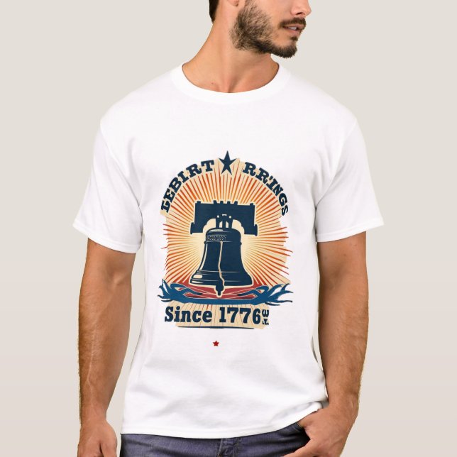 T-shirt Bagues de liberté depuis 1776 (Devant)