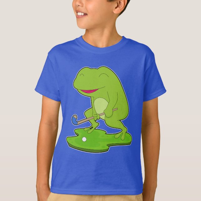 T-shirt Baguette de hockey de terrain de grenouille (Devant)