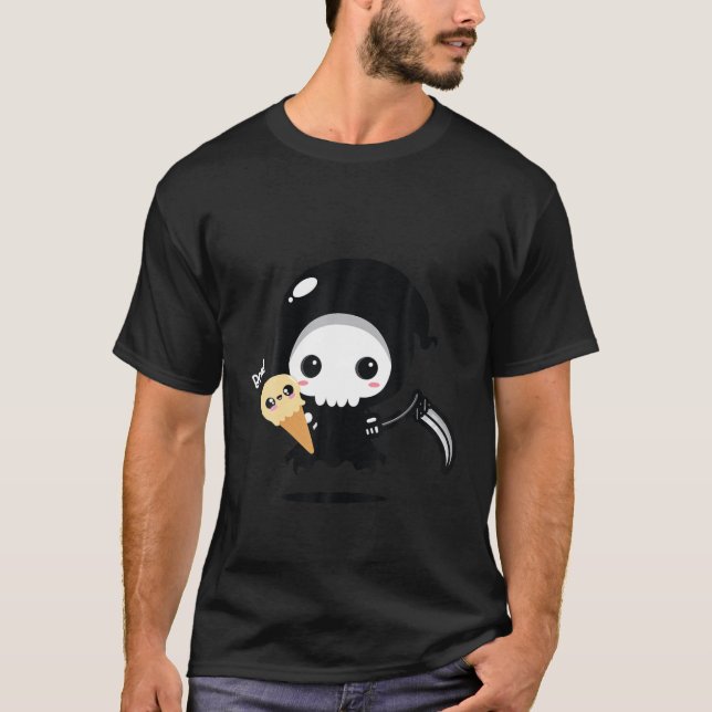 T-shirt Baguette Drôle Avec Lover De Crème Glaciaire (Devant)