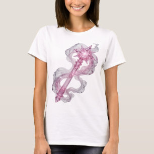 T-shirt Baguette en cristal rose ludique PINK CRYSTAL 3D T
