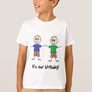 T-shirt Baguette mignonne Figure Jumeaux Conception des ga