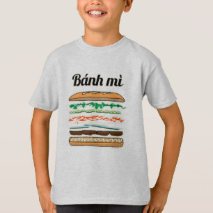 T-shirt Baguette vietnamienne de pain français de sandwic