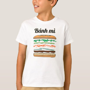 T-shirt Baguette vietnamienne de pain français de sandwich