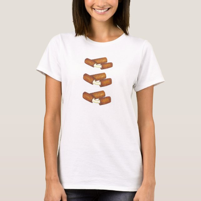 T-shirt Baguettes de Mozzarella frites Fromage Poignée Ali (Devant)