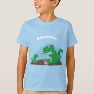 T-shirt Baguettes mignonnes grillant des marshmallows dess