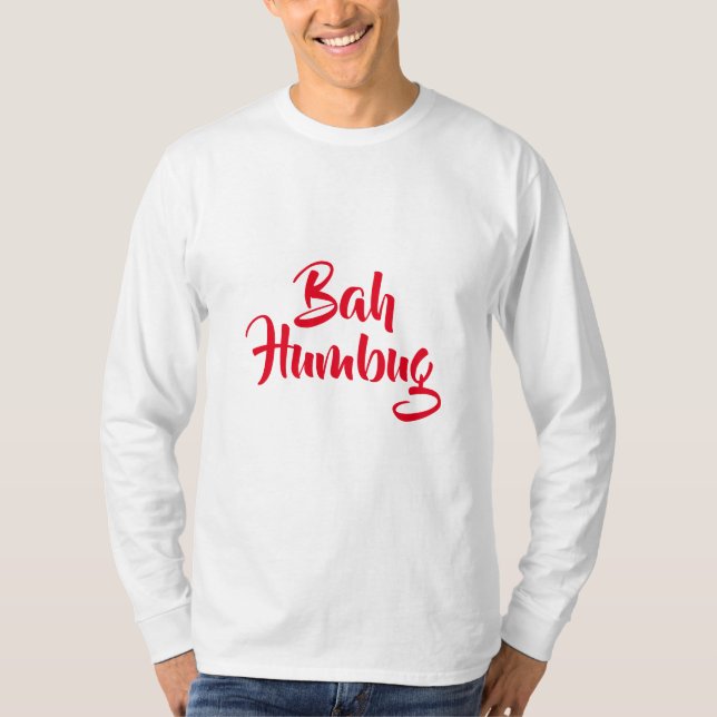 T-Shirt Bah Humbug pour hommes (Devant)