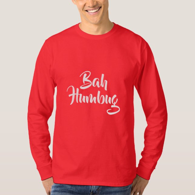 T-Shirt Bah Humbug pour hommes (Devant)