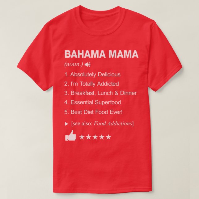 T-shirt Bahama Mama Définition Signifiant _ Drôle (Design devant)
