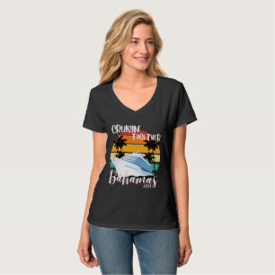 T-shirt Bahamas Croisière mer 2023 Famille Ami Groupe Voya
