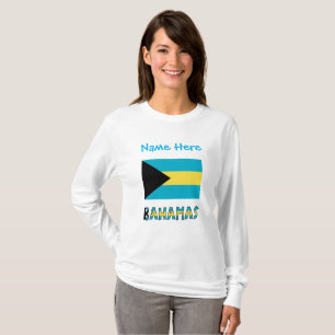 T-shirt Bahamas Drapeau bleu Personnalisation