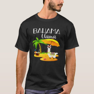 T-shirt Bahamas Llama Pun Chemise Funny Vacation 2019