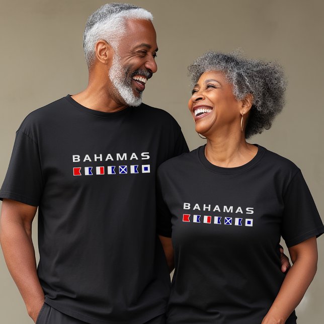 T-shirt Bahamas Marques de signalisation nautique drapeaux (Créateur téléchargé)